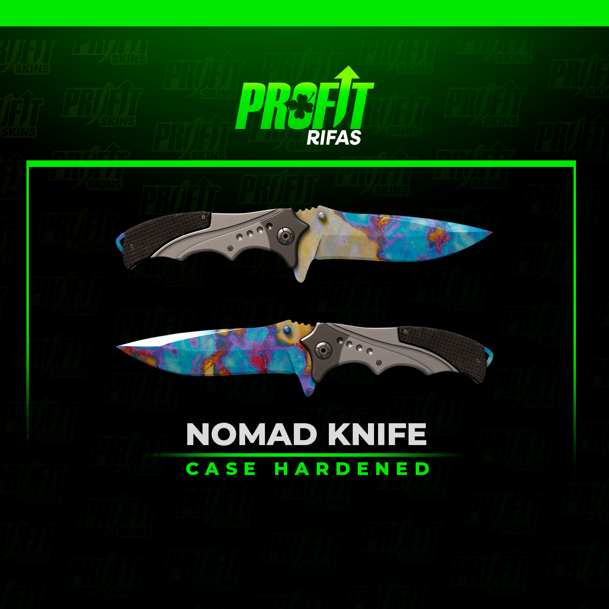NOMAD KNIFE | CASE HARDENED 🩵